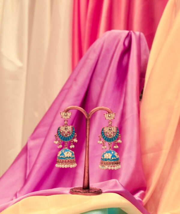 Meenakari Chandbali Earrings